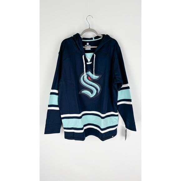 Fanatics Other - Fanatics Deep Sea Blue Seattle Kraken Powerplay Warrior Pullover Hoodie Mens 2X